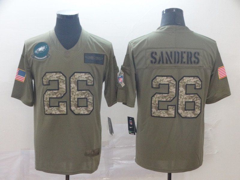 Men's Philadelphia Eagles Miles Sanders #26 Brown Jersey